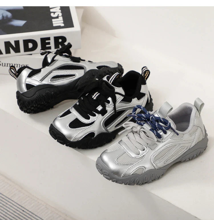 Boys Girls Skate Sneakers 2025 New Autumn Toddler Walking Shoes Soft Sole Non-slip Versatile School Outdoor Mountain Trainers