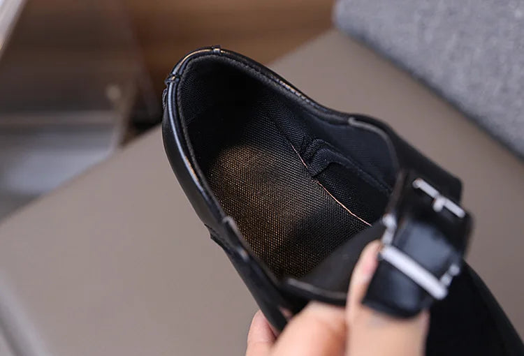 Fashion Girl Shoes 2025autumn New British Style Kid Formal Leather Shoe Simple Girls Casual Shoes Versatile Boy Performance Shoe