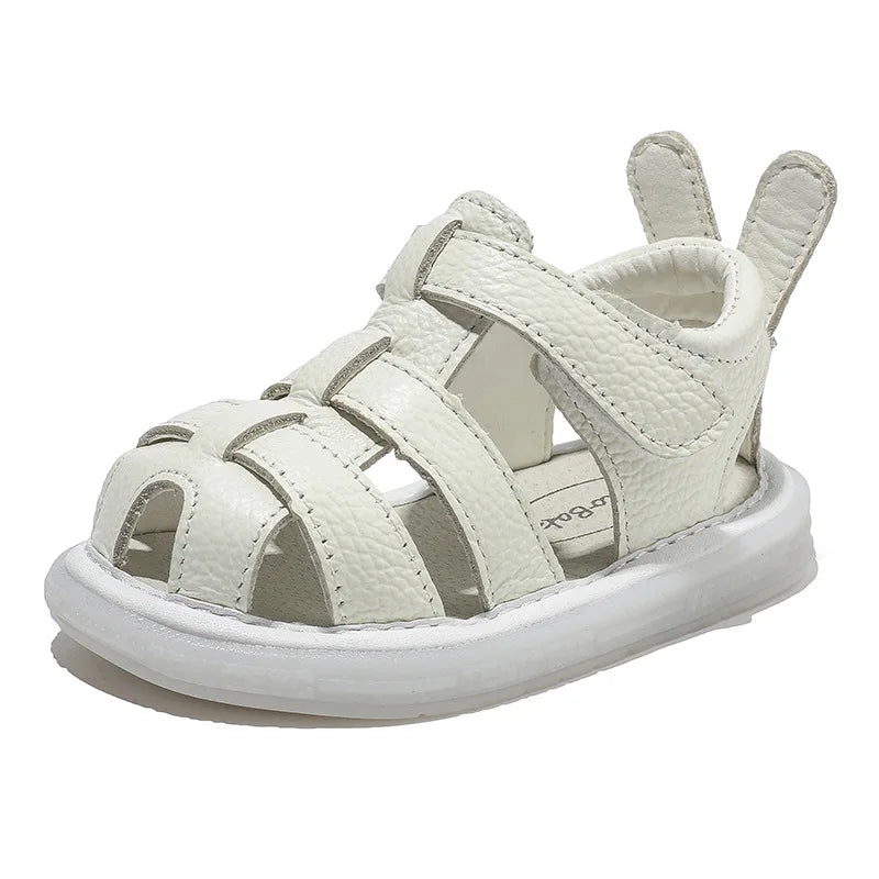 Baby Girls Genuine Leather Sandals Boys Summer Shoes Infant Toddler Shoes Non-slip Soft-soled Kids Children Casual Beach Sandals