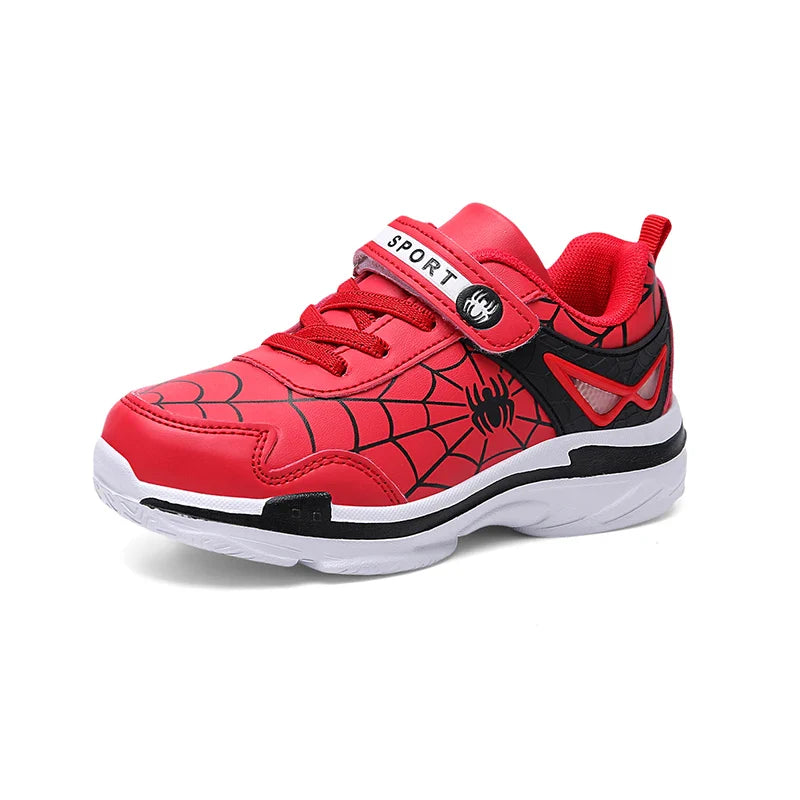Kids Shoes Boys Sneakers Red PU Leather Children Sneakers New Fashion Casual Fashion Sports Outdoor Running Tennis Shoes for Boy