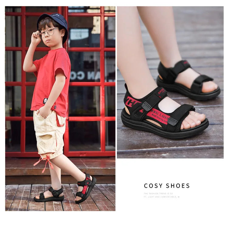2024 Summer Kids Sandals Breathable Boys Sandals Soft Comfortable Children's Shoes Outdoor Beach Girls Lightweight Slippers