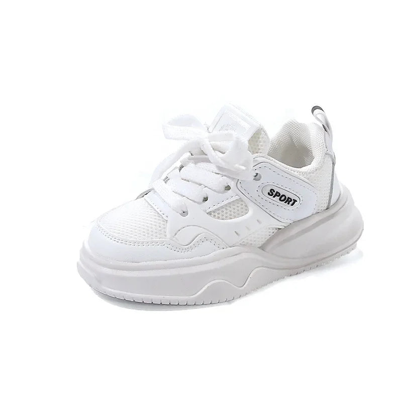 Students Sneakers Soft Sole Girls Running Shoes Mesh Breathable 2025 New Fashion Toddle Children Sports Shoes Non-slip Trendy