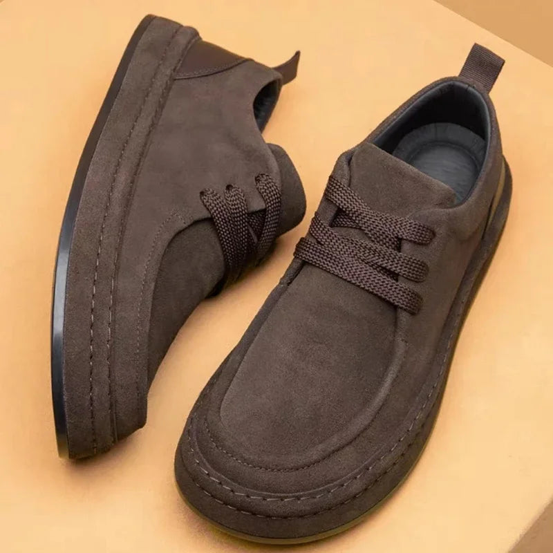 Men's Shoes Are Fashionable Brown Casual Shoes Made of Durable Suede Material Comfortable Walking Shoes Suitable for Daily Wear   (Available)
