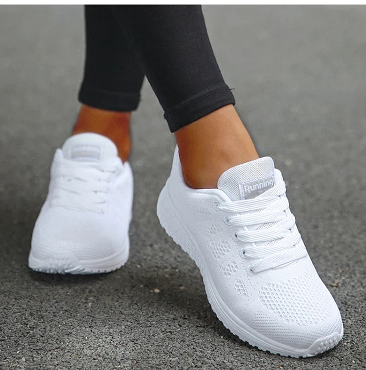 Woman Sneakers Shoes Fashion Lace Up Women's Sneakers Offers Solid Women's Sports Shoes Non-Slip Footwear Shoes For Women