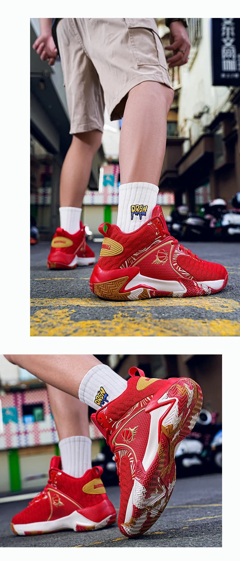 New Men's Basketball Shoes Cushion Anti Slip Sports Shoes Fitness Training Shoes Male Basketball Boots Tenis Sneakers Size 39-48