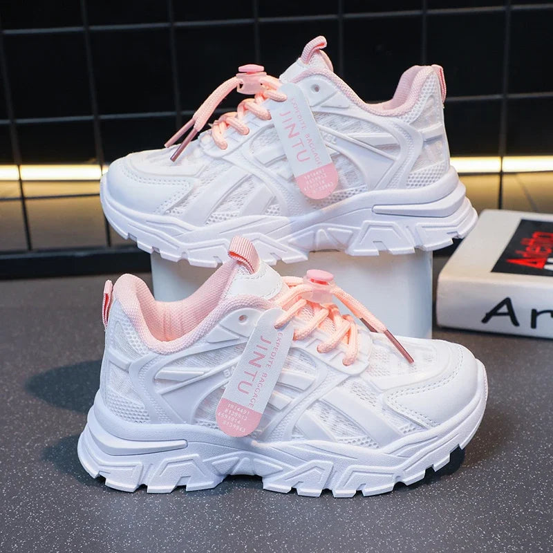 Girls Sneakers  Children Casual Shoes Mesh Platform Designer Tennis Sneaker 6 To 12 Years Kids Sports Shoe for Girl