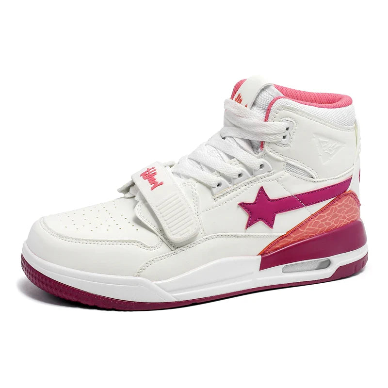 Mens Casual Sneakers High-tops Sneakers Trendy Boys Basketball Sports Tennis Shoes Outdoor Off-road Shoes Couple Sneakers