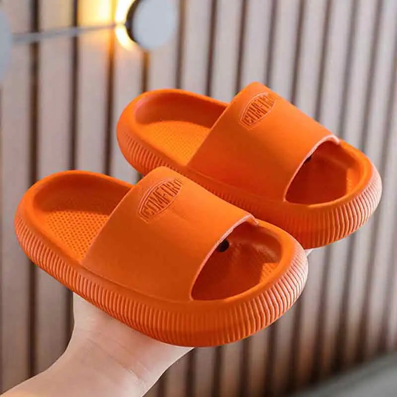 Summer Children's Indoor Slippers for Boys and Girls Bathroom Soft-Soled Thickened Anti-Slip Baby Slippers and Cool Sandals