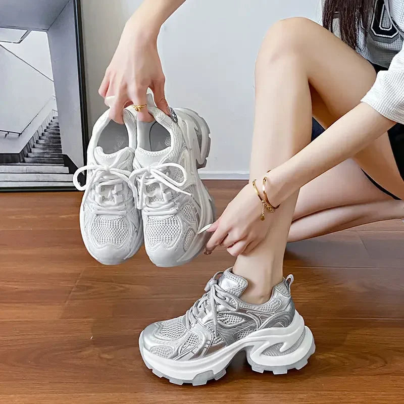Athletic Woman Footwear 2025 New Sneakers Sports Designer Luxury Vulcanized Shoe Trends On Sale Mesh Breathable Shoes for Women
