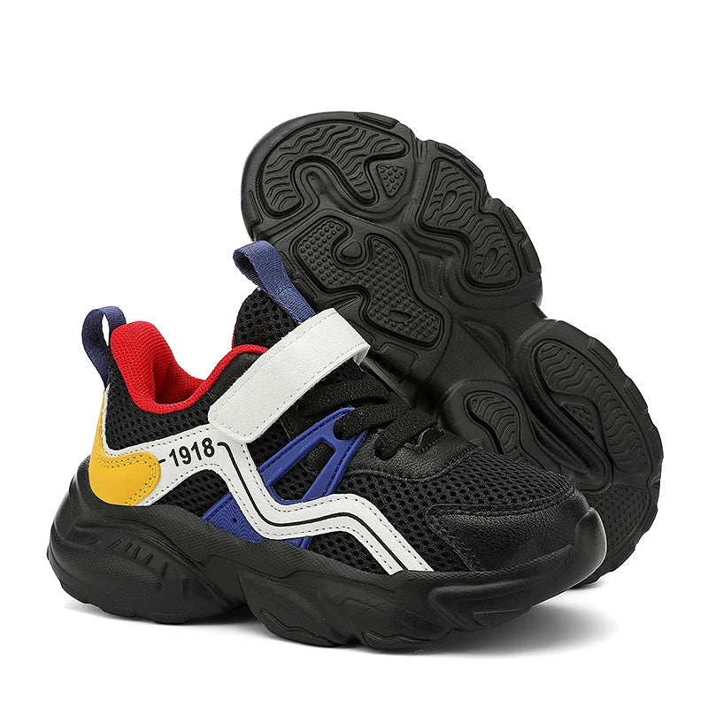 Fashion Mesh Kids Running Shoes Youngsters Teens Casual Walking Students Sneakers Breathable Soft Children Outdoor Sports Tennis