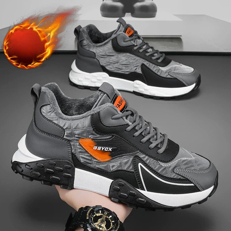 2025 New Sneakers Shoes for Men Luxury Platform Male Sneakers High Quality Casual Running Shoes Winter Plus Size Cotton Shoes