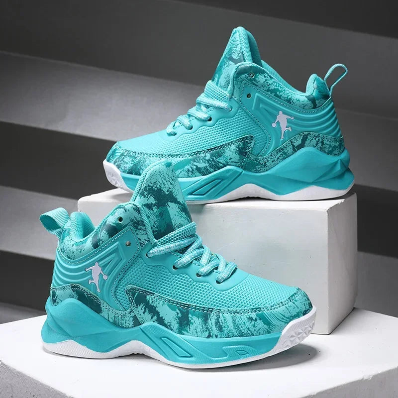 New Boys Brand Basketball Shoes for Kids Sneakers Thick Sole Non-slip Children Sports Shoes Child Boy Training Athletic Shoes