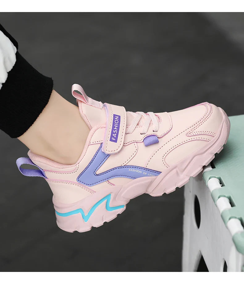 Fashion Children Sneakers Boys Shoes Leather Pu Kids Shoes School Casual 6 To 12 Years Sports Tennis Sneakers for Girls