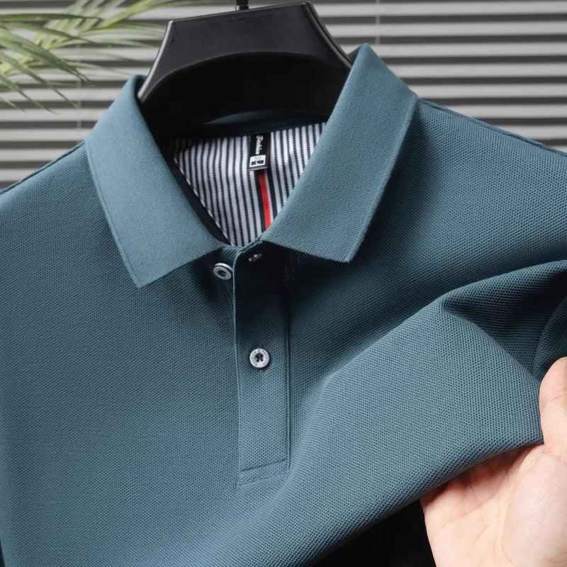 100% cotton high-quality brand summer new comfortable and breathable polo shirt men's golf business casual hot selling short top