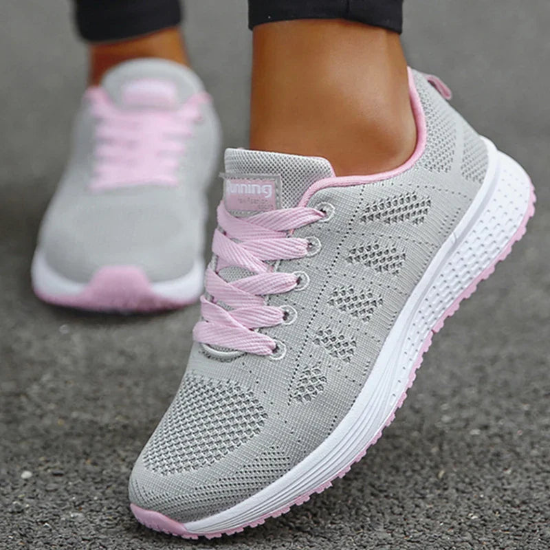 Woman Sneakers Shoes Fashion Lace Up Women's Sneakers Offers Solid Women's Sports Shoes Non-Slip Footwear Shoes For Women