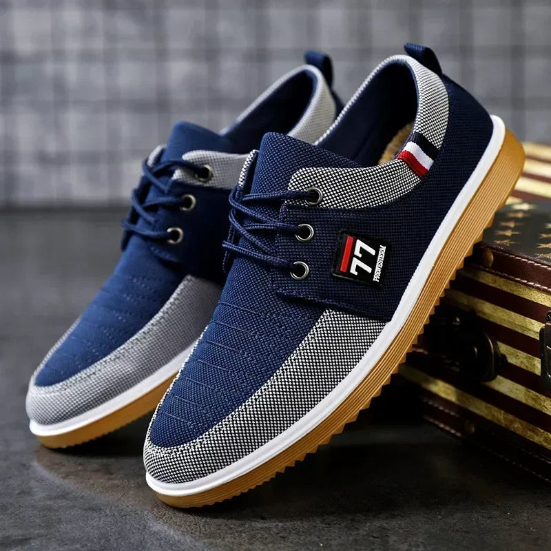 Sneakers Shoes for Men Canvas Shoes Breathable Beef Tendon Bottom Casual Vulcanized Shoes Work Footwear Tenis Masculino2024 (Available)