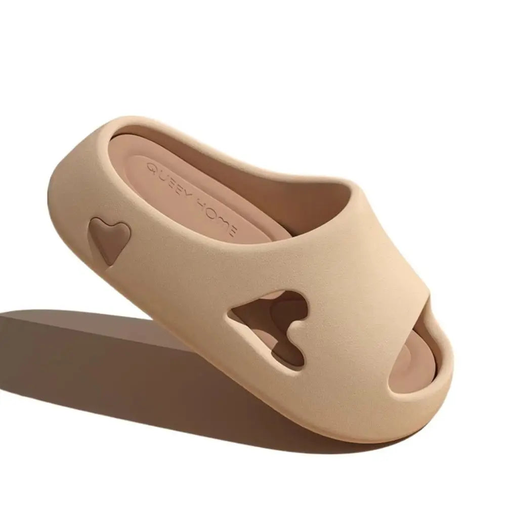 2024 Fashion Women's Slippers Sandals Beach Slides Solid Color Non-slip Thick Shower Shoes for Summer Home Outside