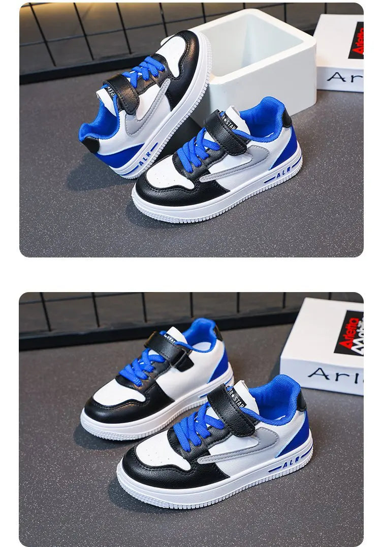 Boys' Single Shoes 2025 Spring Autumn New Breathable Color Block Board Shoes for Kids Sports Casual Sneakers