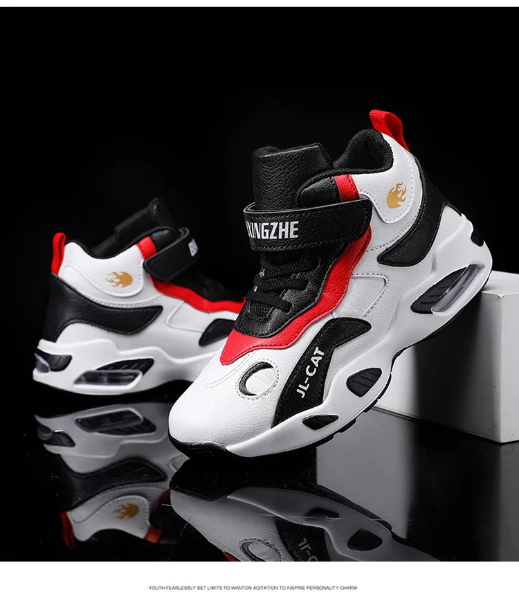 2024 Kids Basketball Shoes Boys Student Sports Shoes School Daily Outdoor Running Sneakers High Top Children Basketball Sneakers