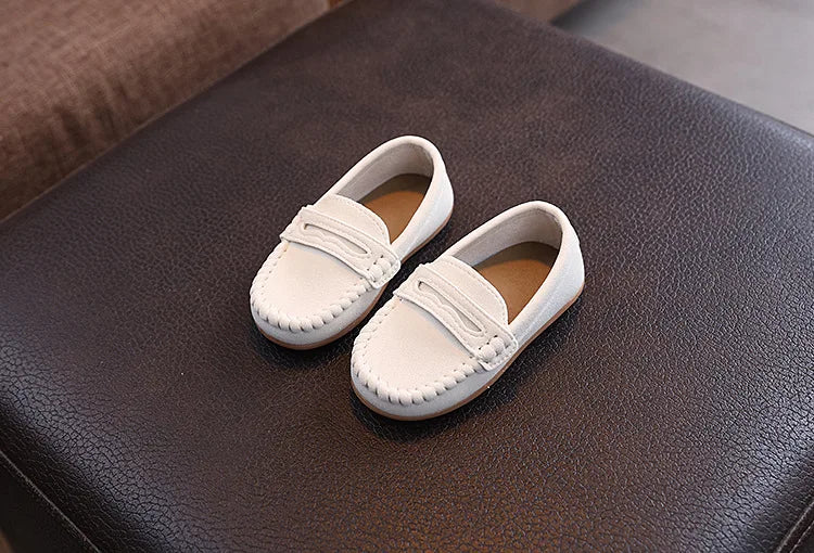 Children Moccasin Shoes Boys Flats Loafers Non-slip Tassels Cute Kids Casual Leather Shoes Soft Slip-on Pleated Solid Color 2025