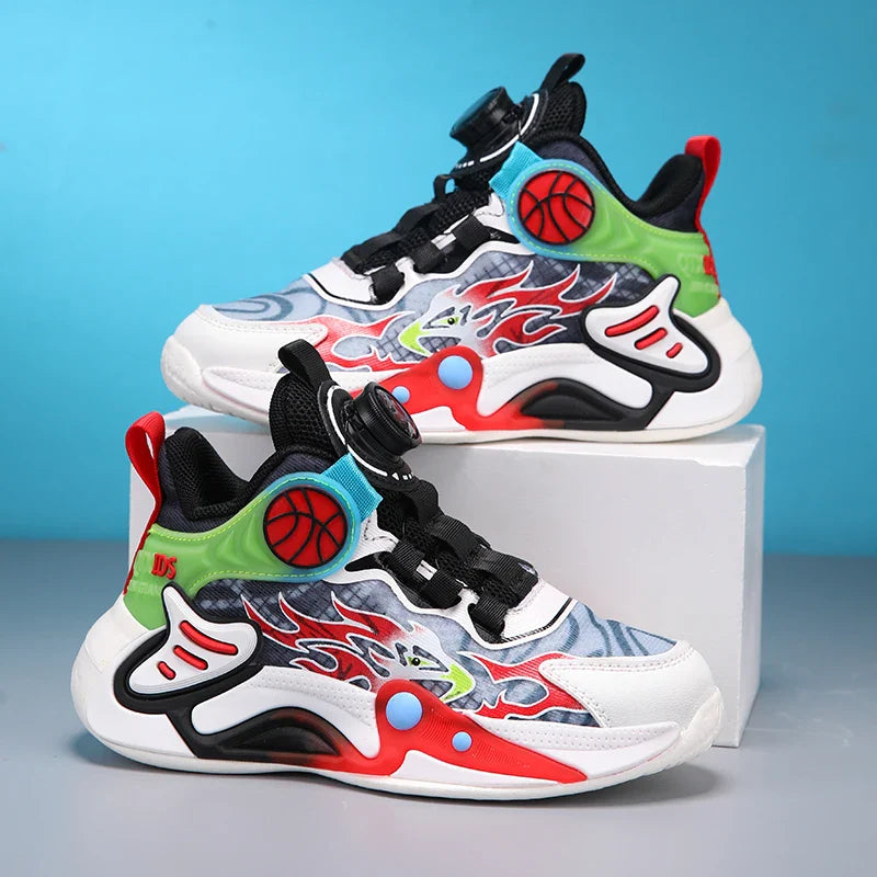 Kids Sneakers Fashion Basketball Shoes for Children Boys Breathable Mesh Sneakers Casual Sports Shoes New Design Trainers