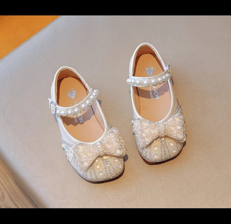 Princess Shoes for Girls Party Wedding Luxurious Glitter 23-34 Kids Single Shoe Summer Spring Autumn Fashion Girl's Flats