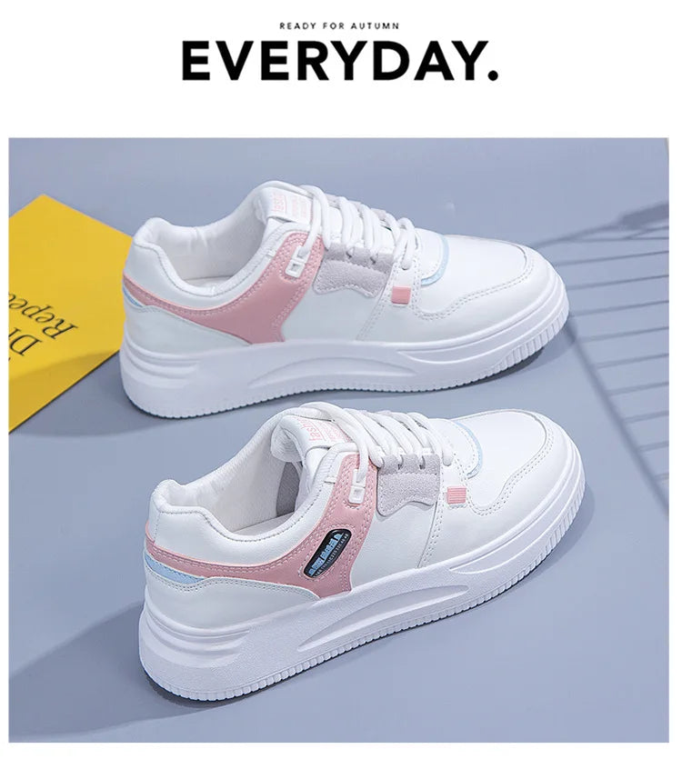 Women Sneakers PU Leather Women's Shoes White Platform Casual Sneaker Spring Summer Female Board Shoes Flats Ladies Trainers