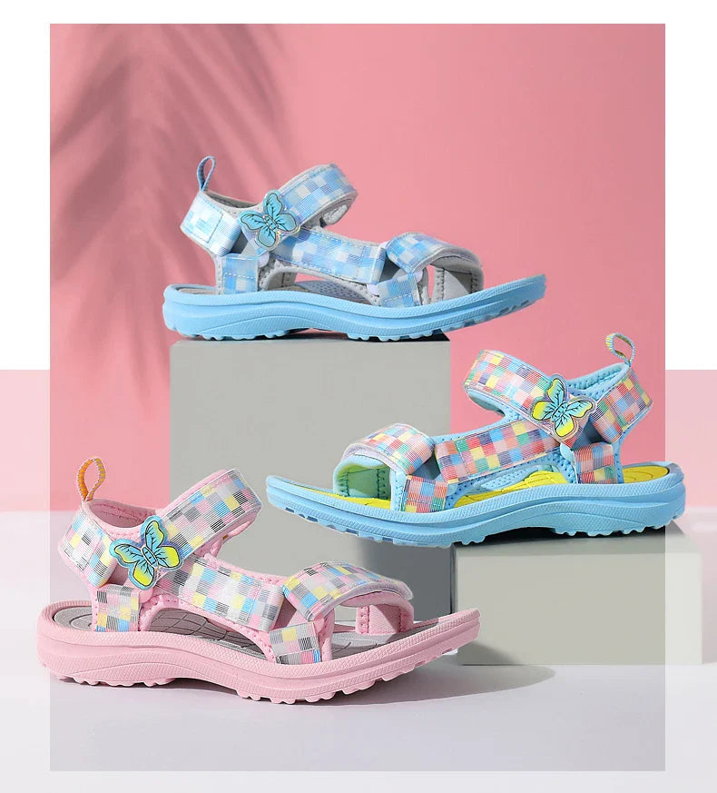 Summer Children Fashion Sandals Baby Girls Toddler Soft Non-slip Princess Shoes Baby Cute Candy Breathable Comfortable Sandals