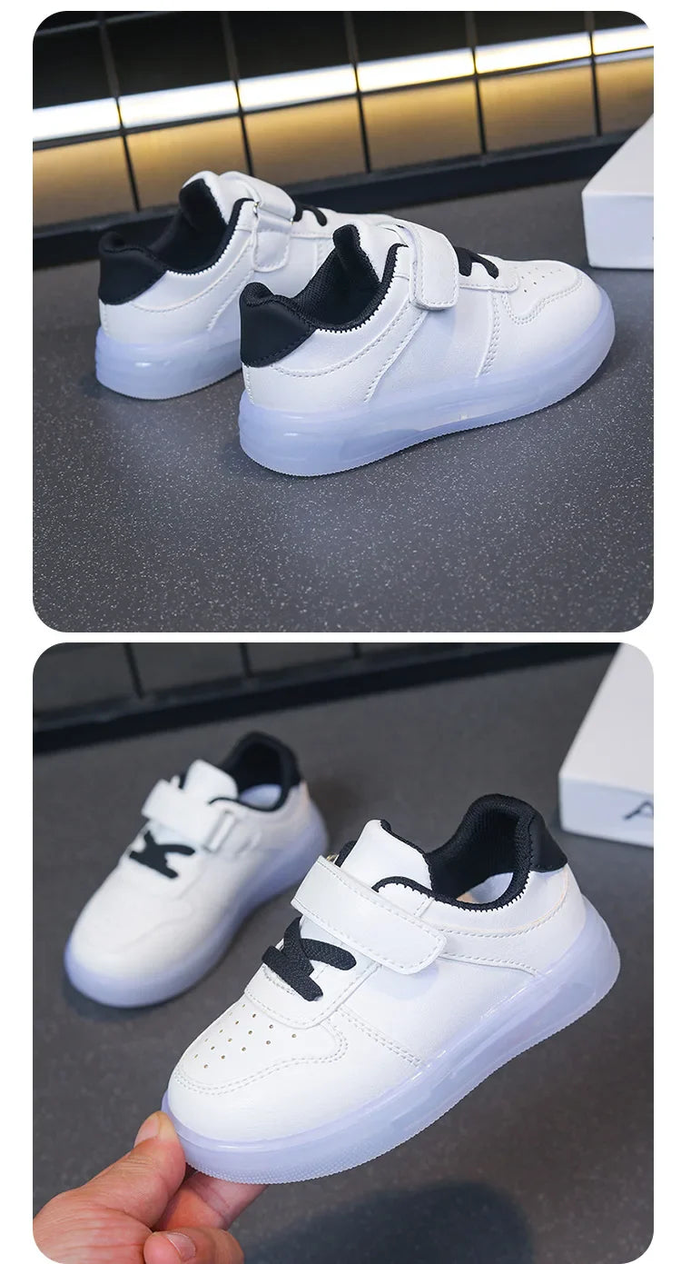Zapatos Fashion Girls' Sneakers 2025 Spring New Kids Luminous Shoes Breath Boys Shoes Anti Slip Girls Casual Shoe Кроссовки