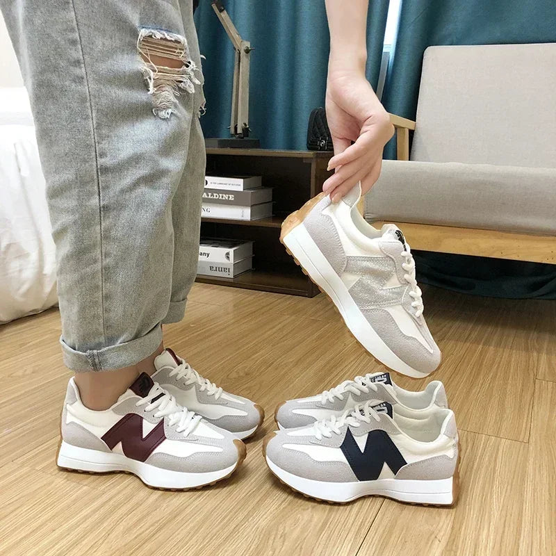 Women's Sneakers Hot-selling Fashionable Breathable Lace Comfortable Women's Shoes Casual Thick Sole Brand Running Sports Shoes