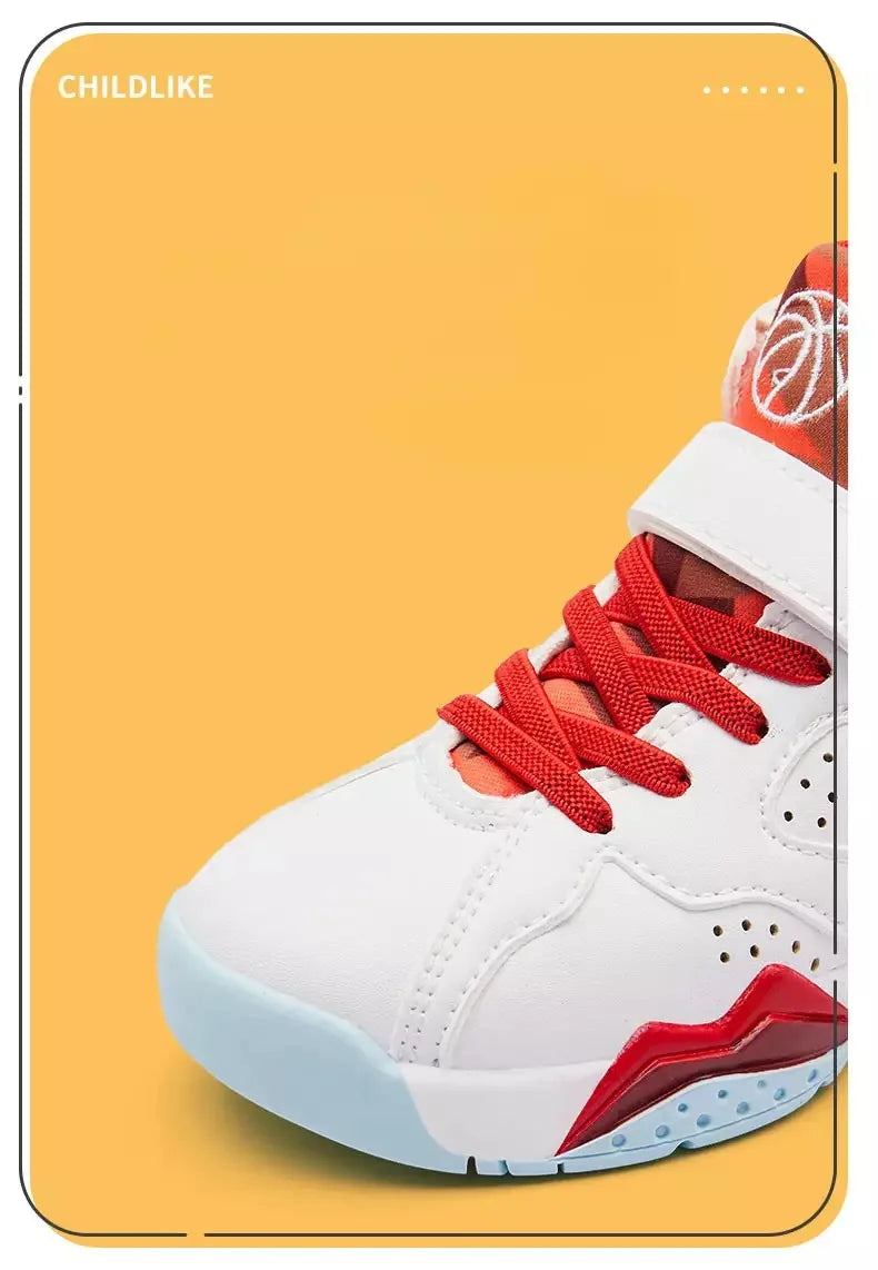 Children's Basketball Shoes for Boys Non-slip Breathable Comfortable Sport Shoes Boys Outdoor Training Basketball Sneakers