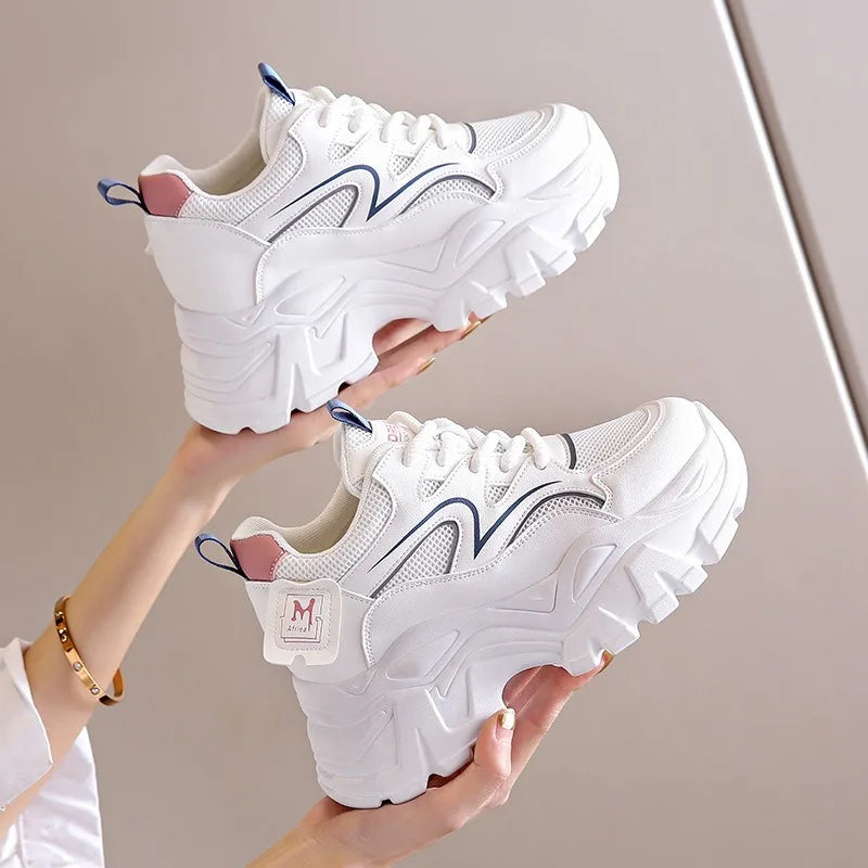 New Women Platform Casual Sneakers Autumn Fashion Women Comfortable Increased Sport Shoes Outdoor Breathable Basketball Sneakers