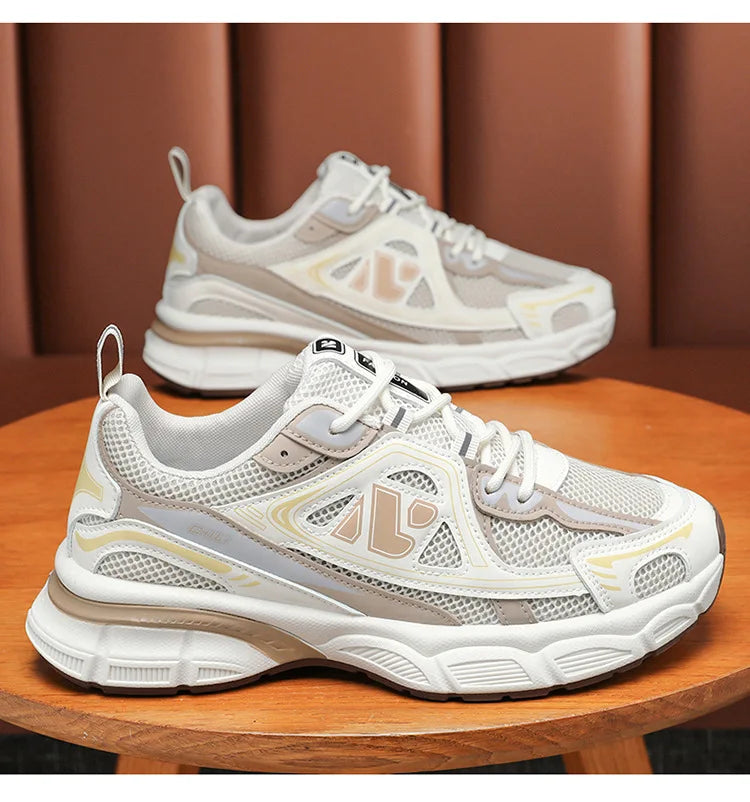 Men's Sneakers Fashion Breathable Sports Shoes Outdoor Running Shoes for Men Lace Up Platform Training Sneakers Tenis Masculino