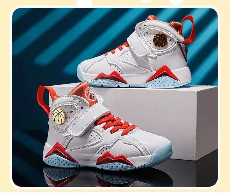 Children's Basketball Shoes for Boys Non-slip Breathable Comfortable Sport Shoes Boys Outdoor Training Basketball Sneakers