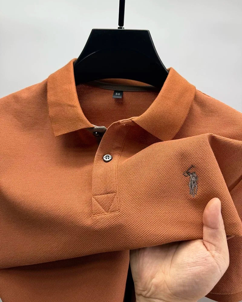 High end brand 100% cotton short sleeve polo shirt men's summer fashion designer  T-shirt