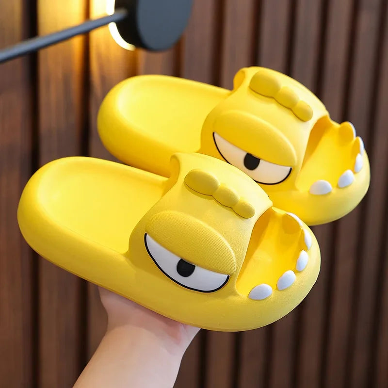 New Children's Slippers Boys Girls Baby Summer Sandal Dinosaur Cartoon Home Indoor Bath Beach Shoes Kids Soft Slip-on Slippers