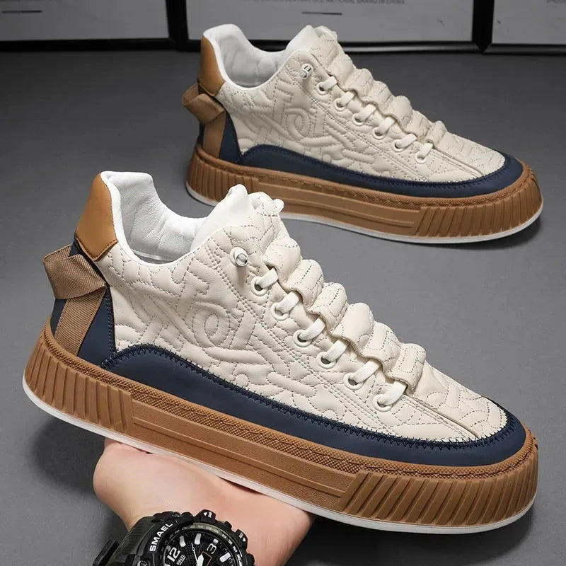 Men Sneakers Fashion Trend Luxury Brand Casual Flat Shoes Vulcanize Shoe Male Outdoors Non-slip wear-resistant Hiking Shoes 2023 (Available)