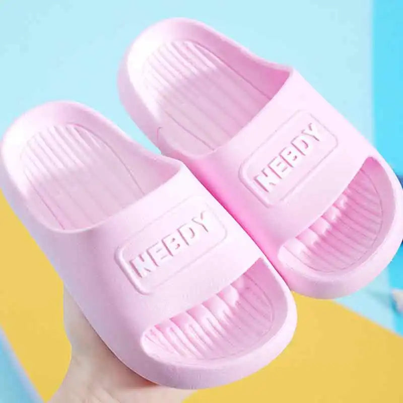 Summer Children's Indoor Slippers for Boys and Girls Bathroom Soft-Soled Thickened Anti-Slip Baby Slippers and Cool Sandals