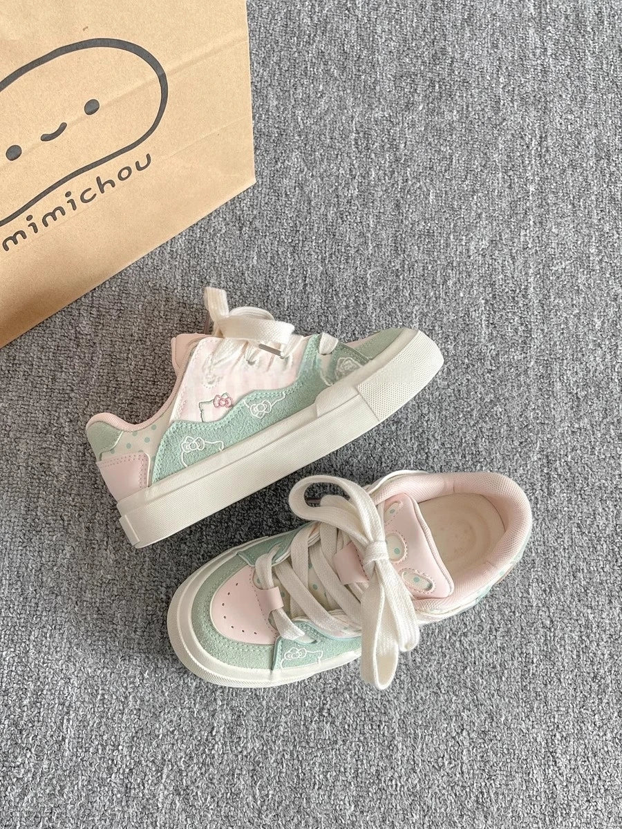 2025 New Women's Casual Flat-soled Sports Shoes Cute Patterns Trainers Ladies Sneakers Breathable Star Women Sneakers