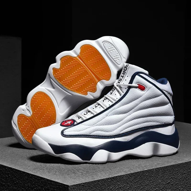 Original Boys High Ankles Sneakers Anti Slip Basketball Trainers Unisex Plus Size 45 Outdoor Sneakers for Men Basket Shoe Women