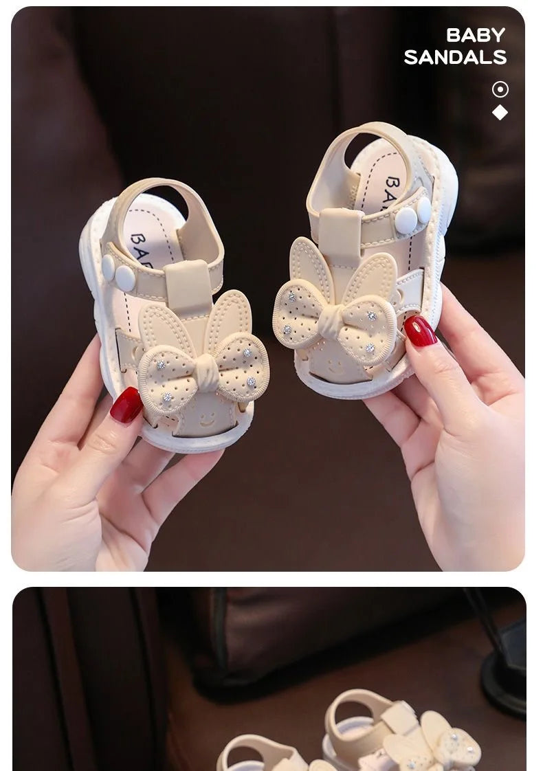 Infant Girls Sandals Summer Baby Shoes Can Make Sounds Cute Bow Princesses Kid Toddler Children Soft First Walkers