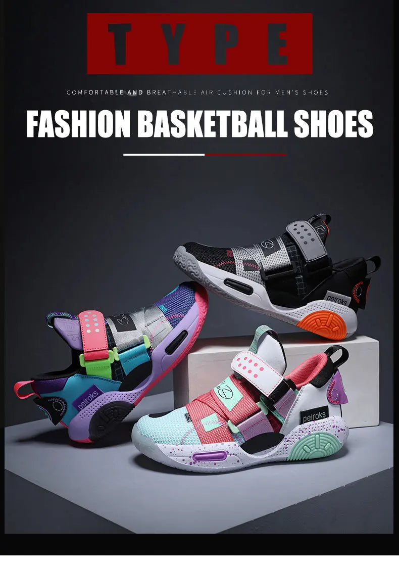 New Brand Children's Basketball Shoes For Boys Girls Non-slip Kids Sport Shoes Lightweight Outdoor Sneakers Trainers Footwear