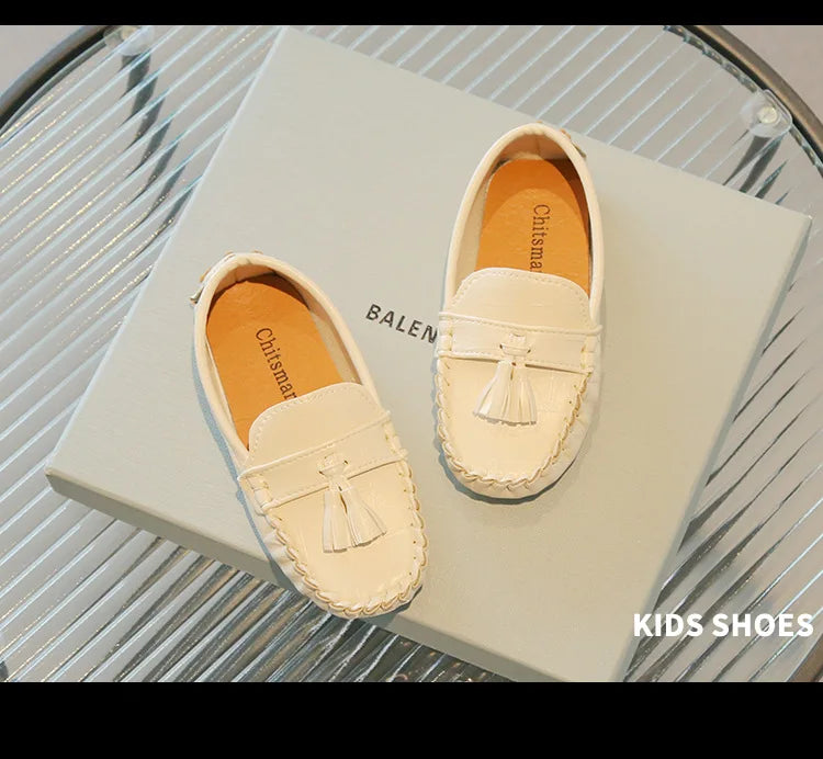 Kids Shoes Boys Girls Slip on Casual Shoes Children Shallow Soft Sole Leather Shoe Toddler Light Flat Loafers Zapatos Niño 여아구두