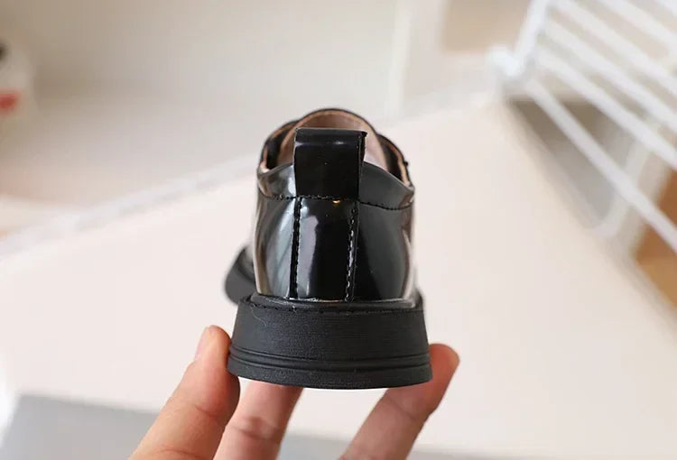 Children Shoes School Uniform Versatile Kids Leather Shoes Black Causal Boys Girls Fashion Performance Flat Shoes Simple Trend