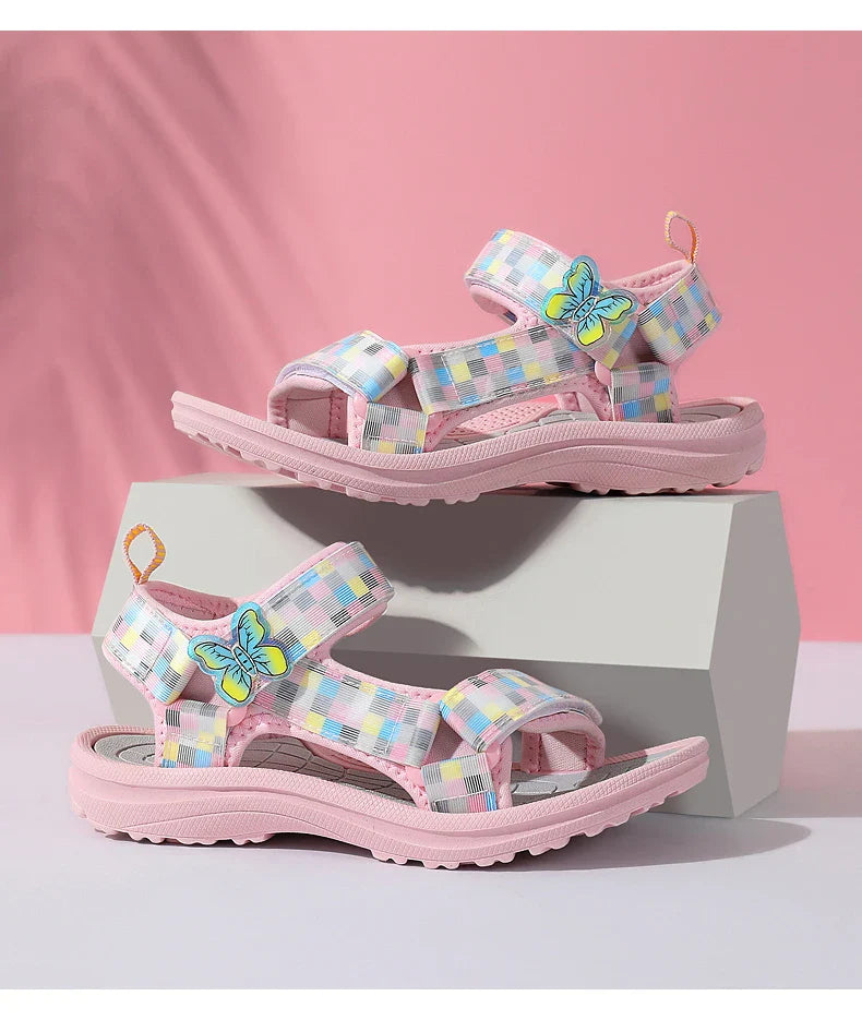 Summer Children Fashion Sandals Baby Girls Toddler Soft Non-slip Princess Shoes Baby Cute Candy Breathable Comfortable Sandals