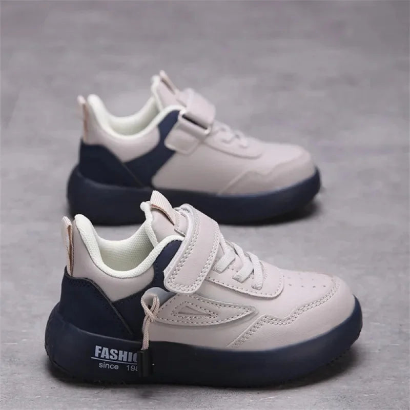 Tenis Sneakers Kids Spring/Autumn New Boys Girls Sports Shoes Casual Board Shoes Leather Soft Soled Children Small White Shoes