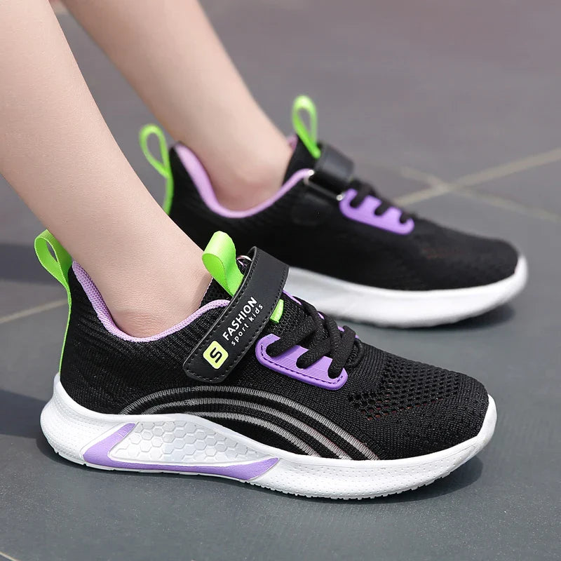 Girls Running Shoes Child White Mesh Sneakers Student Kids Summer Female Fashion Children Autumn Colorful Sport Shoes Light