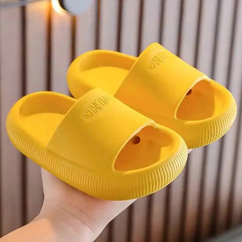 Summer Children's Indoor Slippers for Boys and Girls Bathroom Soft-Soled Thickened Anti-Slip Baby Slippers and Cool Sandals