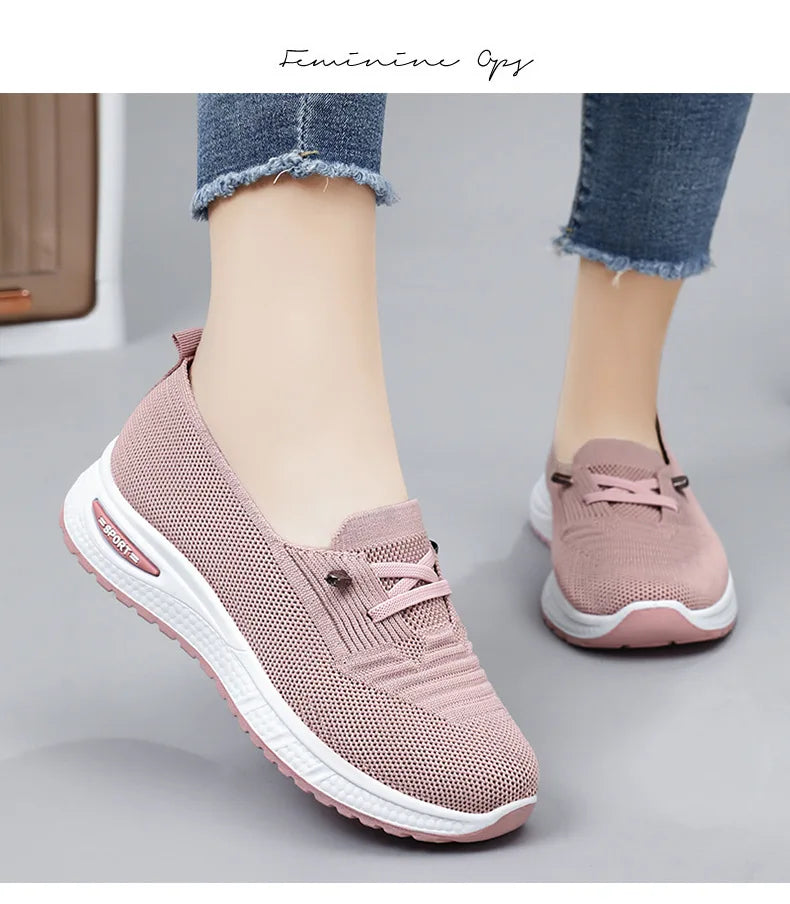 Women's Shoes 2025 Casual Sneakers Breathable Mesh Chunky Sole Affordable Free Shipping