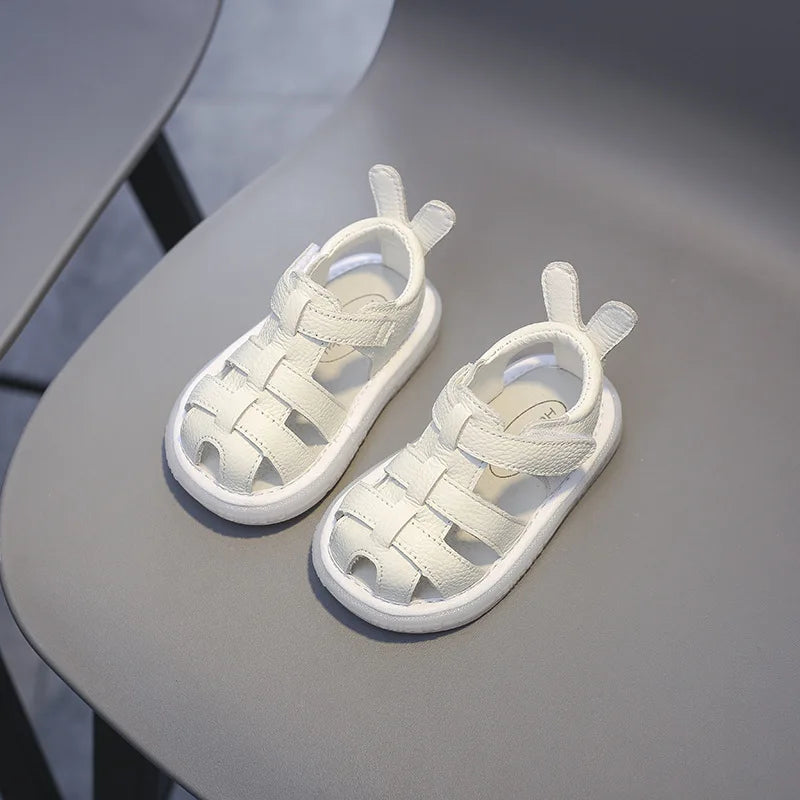 Baby Girls Genuine Leather Sandals Boys Summer Shoes Infant Toddler Shoes Non-slip Soft-soled Kids Children Casual Beach Sandals